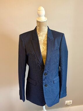 The Kooples NWT Navy Finest Dots Slim Blazer US 38 EU 48- 100% wool